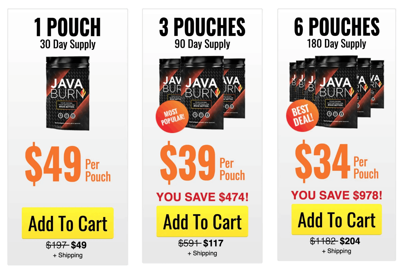  Java Burn offer